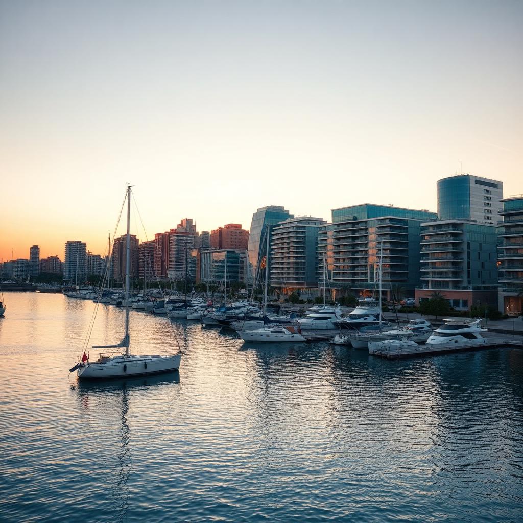Marina de Valencia al atardecer