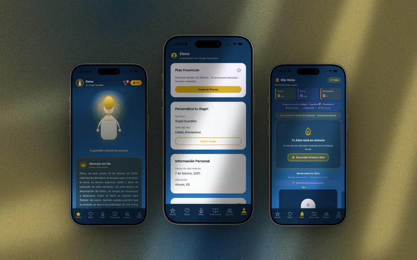 App Mi Ángel Guardián en un móvil: acompañamiento espiritual diario