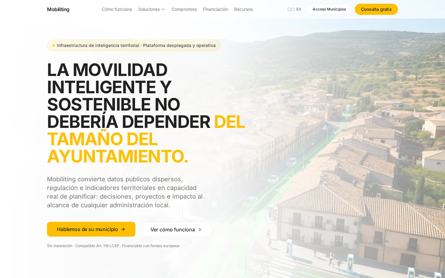 Portada de Mobiliting: plataforma de movilidad urbana