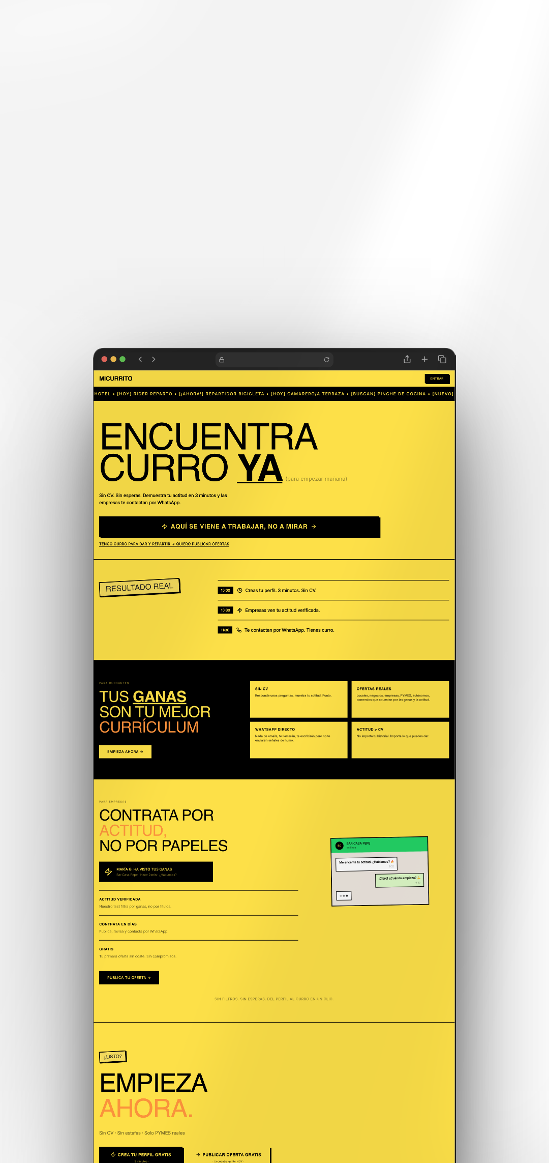 MiCurrito - Empleo por motivación