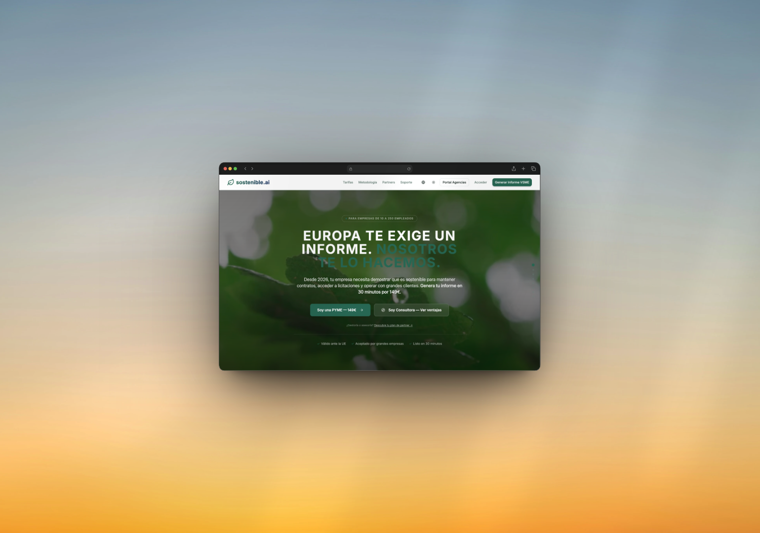 Sostenible.ai - Plataforma de informes ESG